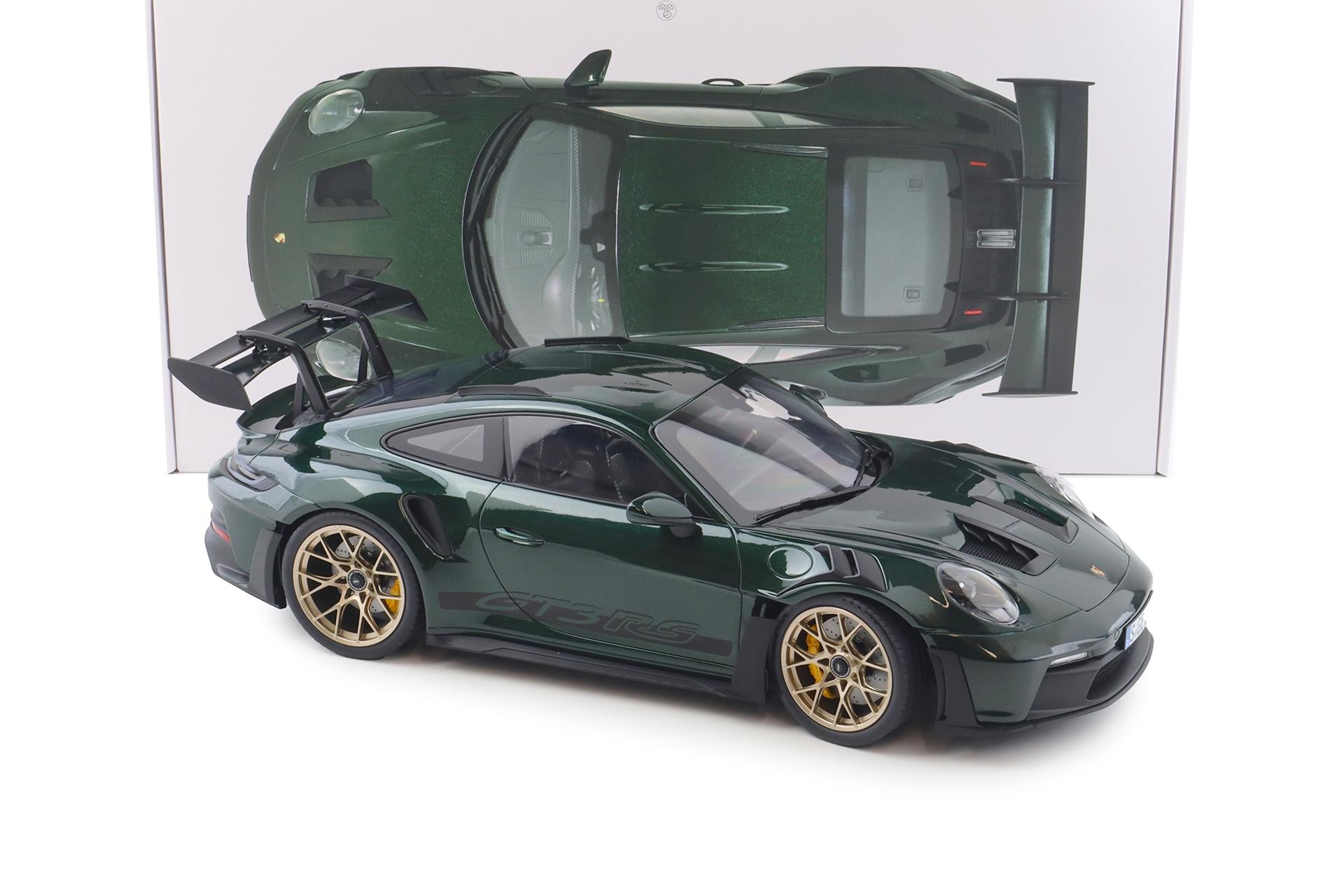1:12 Norev Porsche 911 992 GT3 RS Coupe 2022 Jet green metallic/ gold wheels