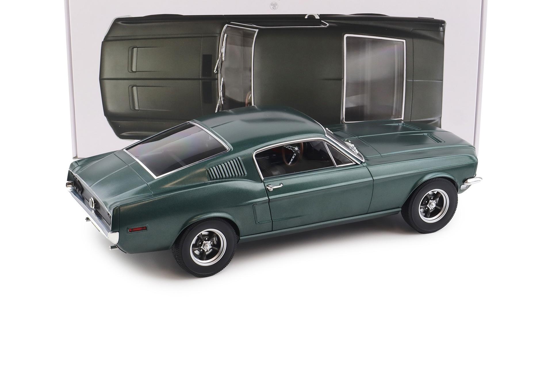 1:12 Norev Ford Mustang Fastback Coupe 1968 Satin green metallic BULLITT