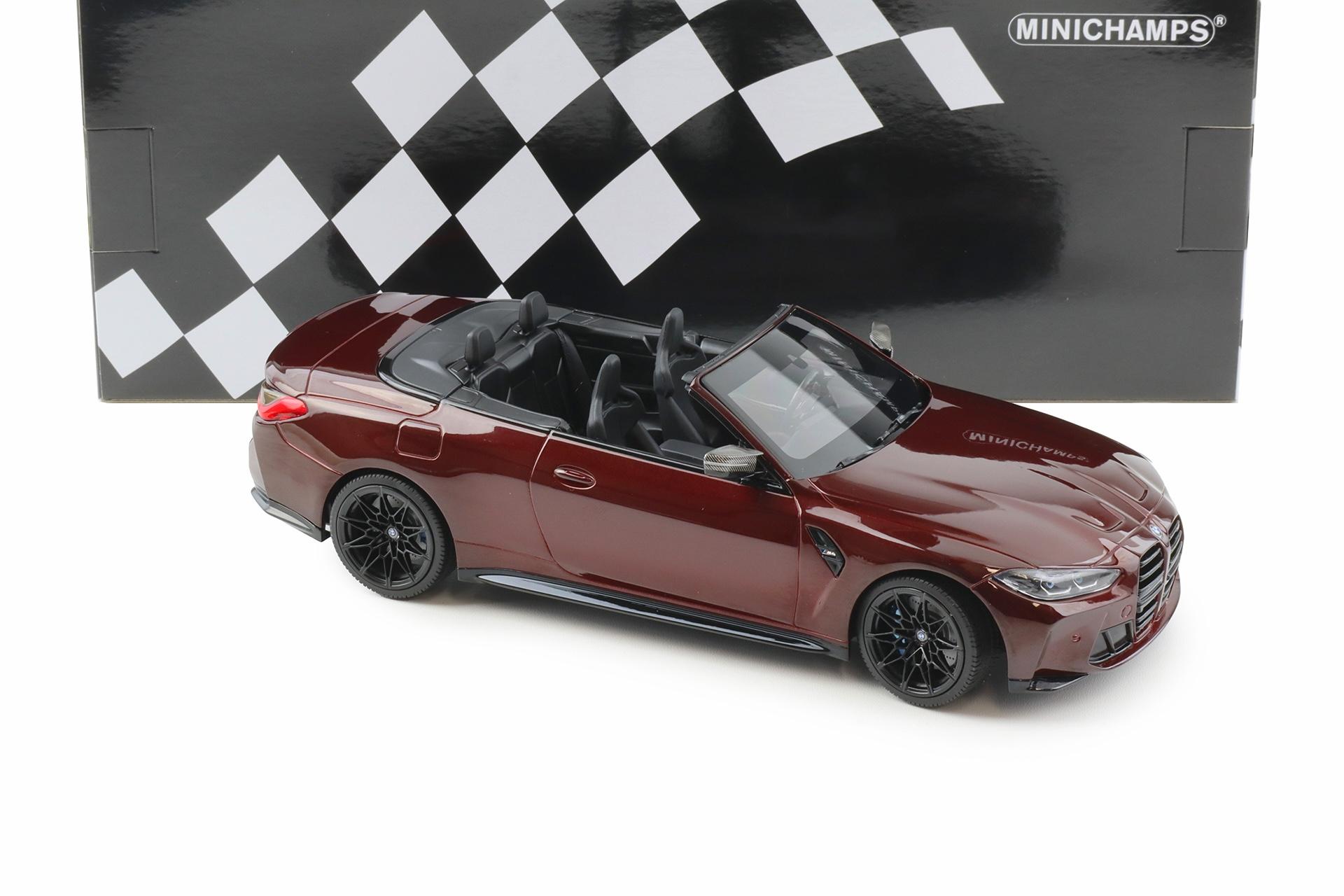 1:18 Minichamps BMW M4 Convertible (G83) metallic dark red 2020
