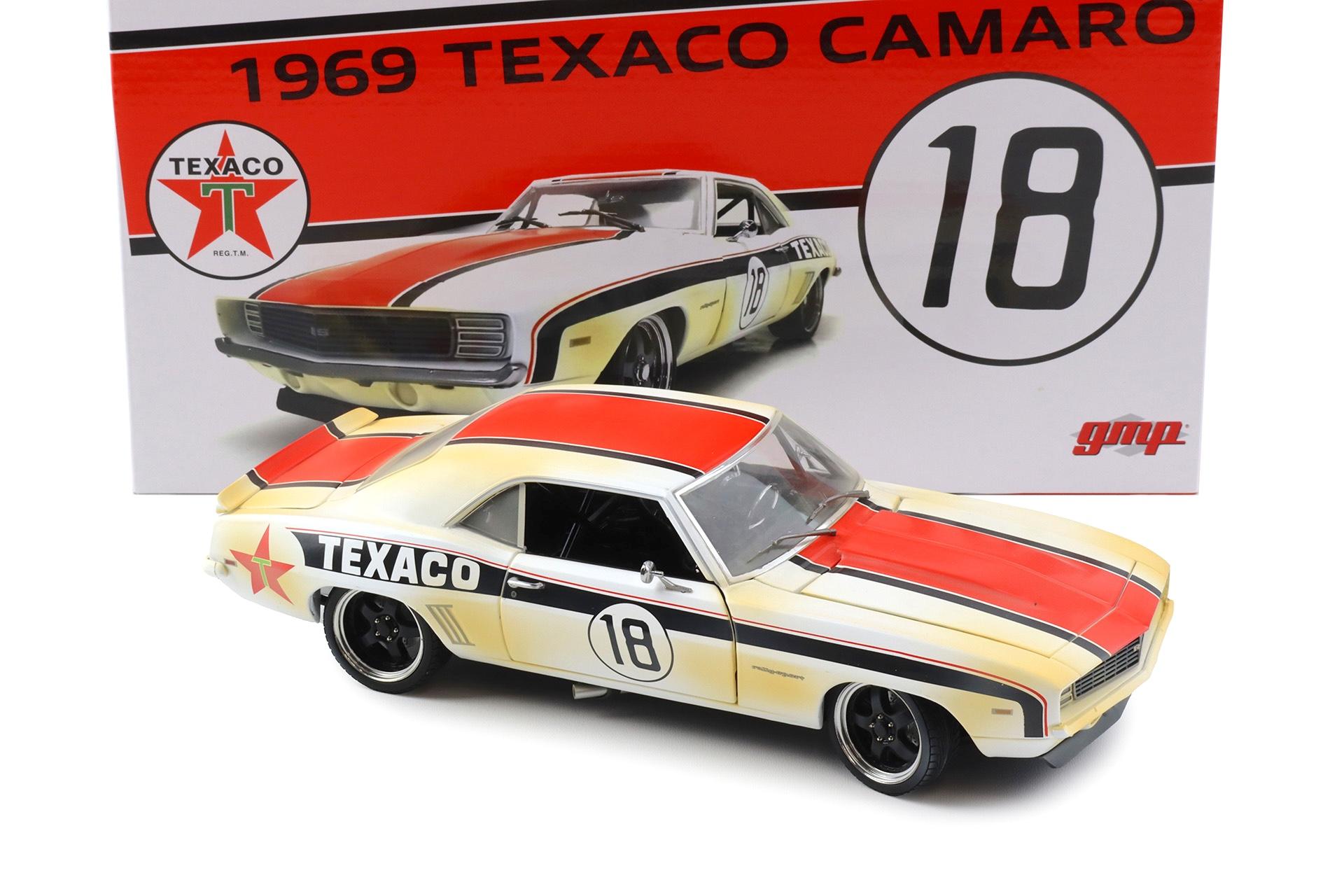 1:18 GMP 1969 Chevrolet Camaro Pro Touring RS Texaco #18 Dirty Version