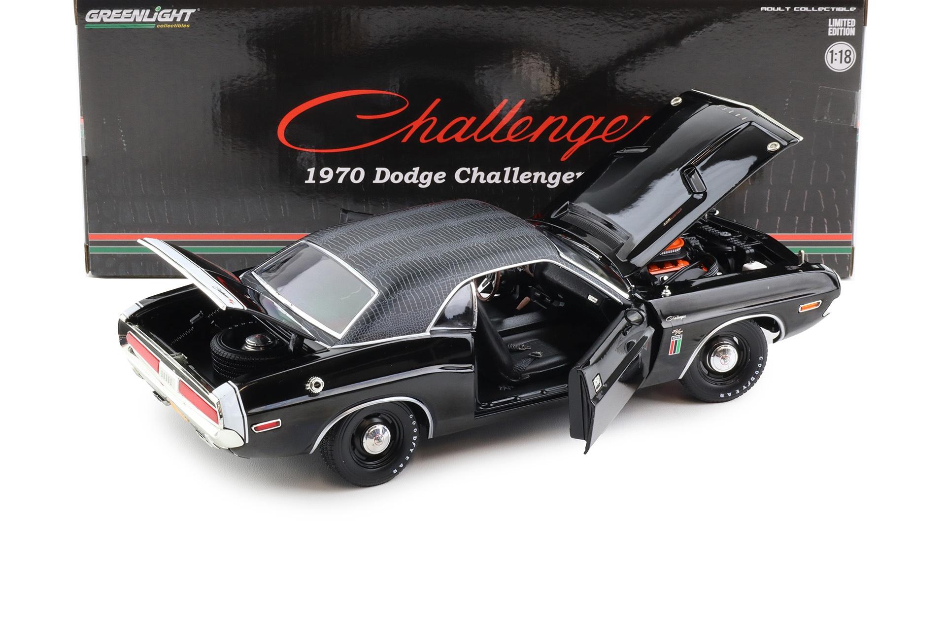 1:18 Greenlight 1970 Dodge Challenger R/T 426 Hemi Coupe THE BLACK GHOST