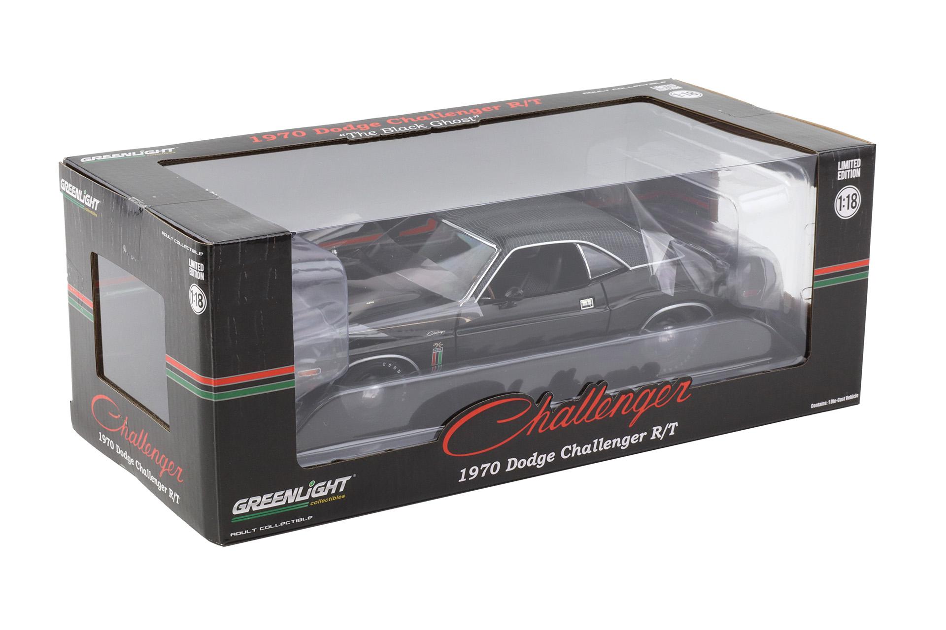1:18 Greenlight 1970 Dodge Challenger R/T 426 Hemi Coupe THE BLACK GHOST
