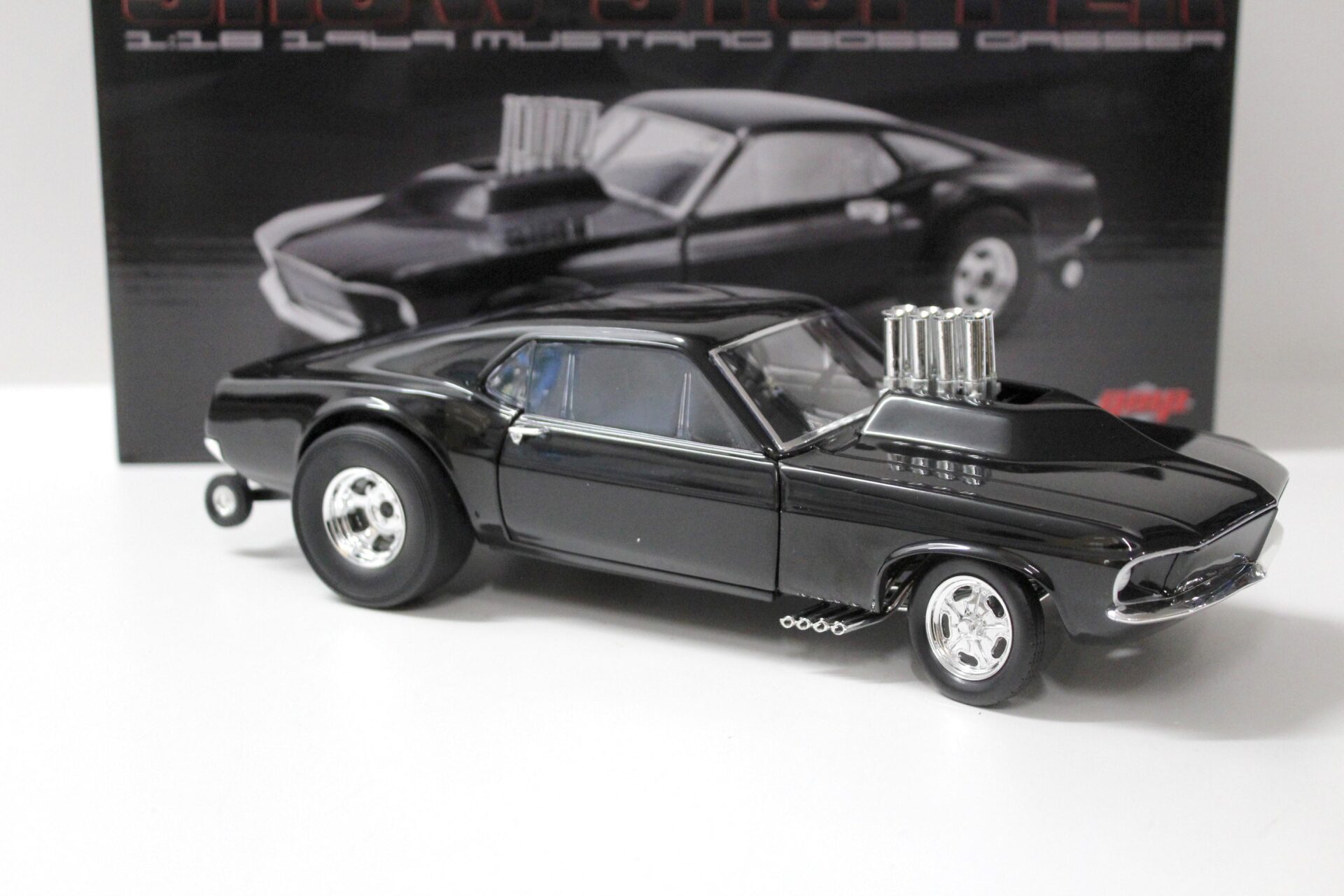 1:18 GMP 1969 Ford Mustang Boss Gasser SHOW STOPPER triple gloss black