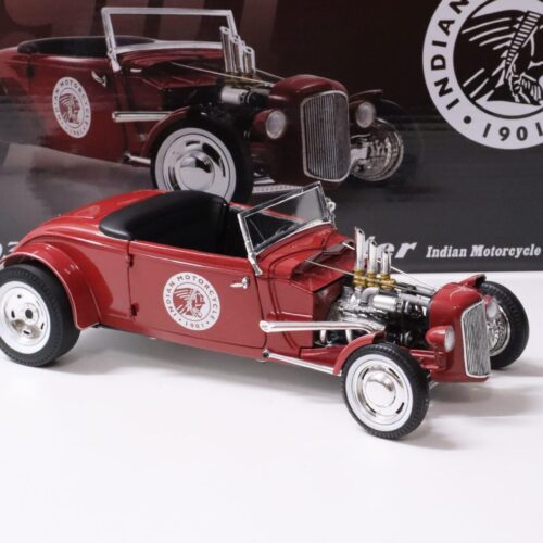 1:18 GMP 1934 Hot Rod Roadster *INDIAN MOTORCYCLE* dark red