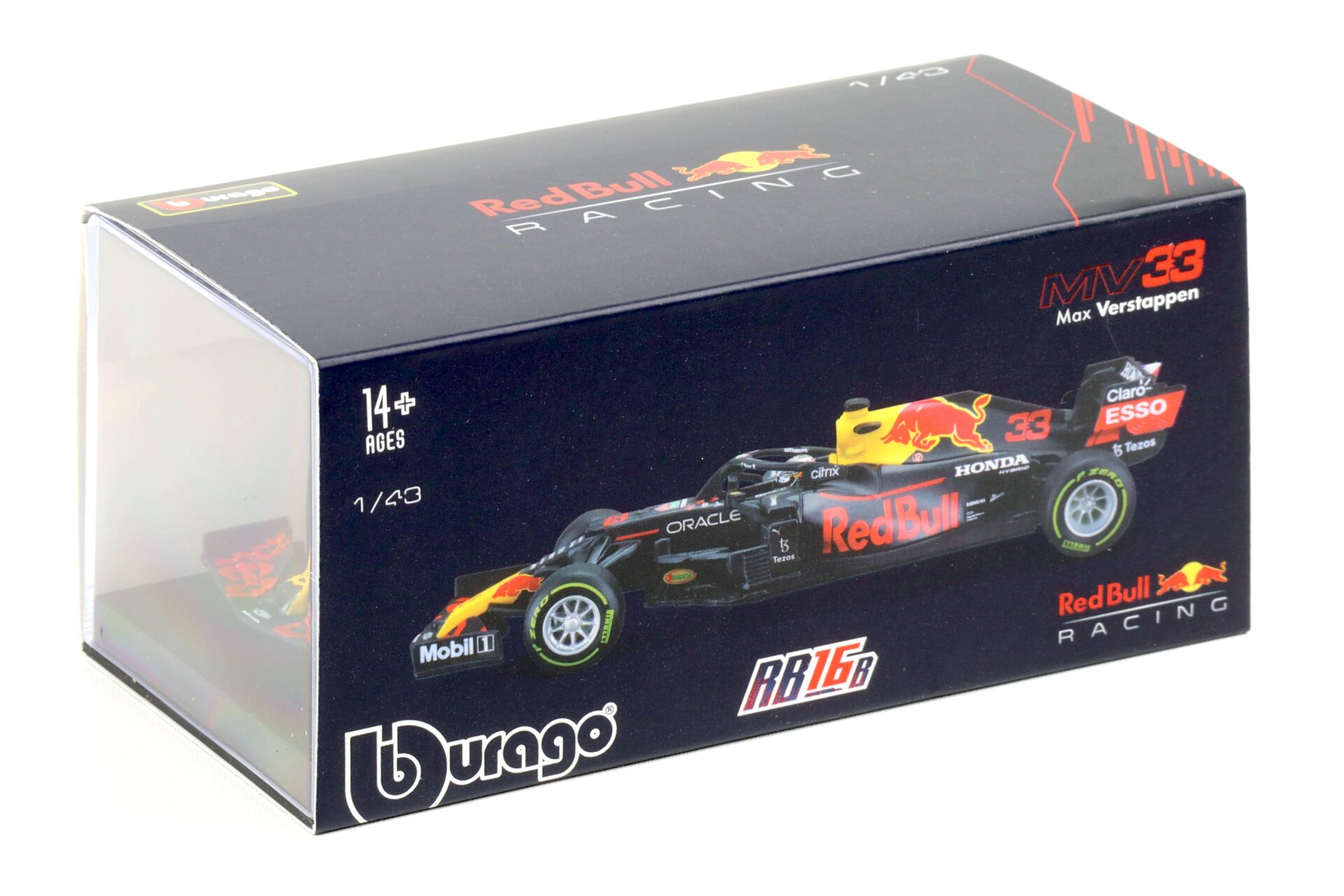 1:43 Bburago Racing F1 Red Bull Honda RB16B #33 Verstappen 2021