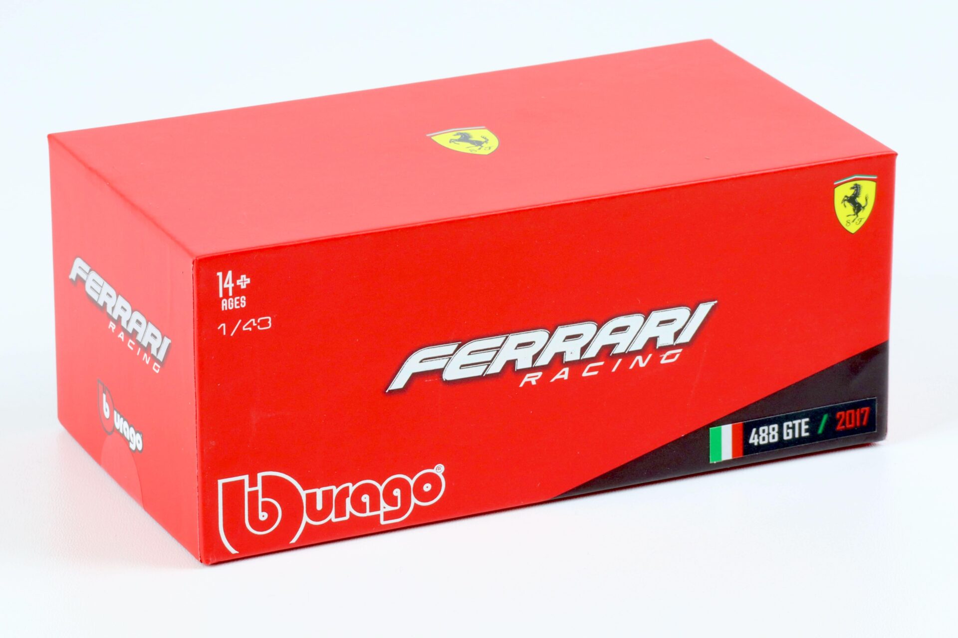 1:43 Bburago Ferrari 488 GTE 24h Daytona 2017 G.Fisichella #62 red