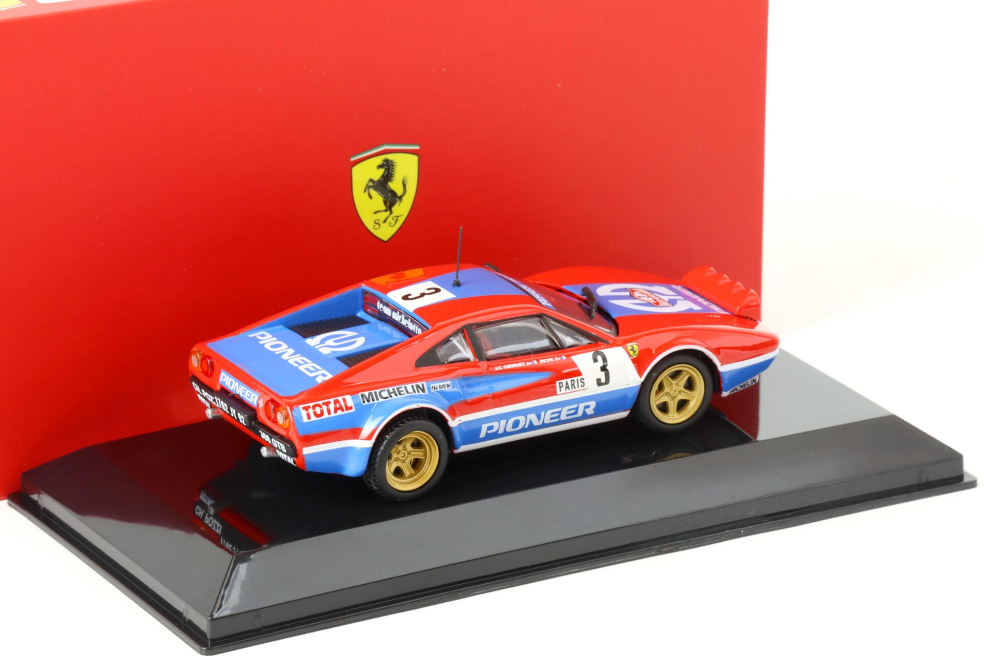 1:43 Bburago Ferrari 308 GTB Rallye Monte Carlo 1982 J.C.Andruet #3