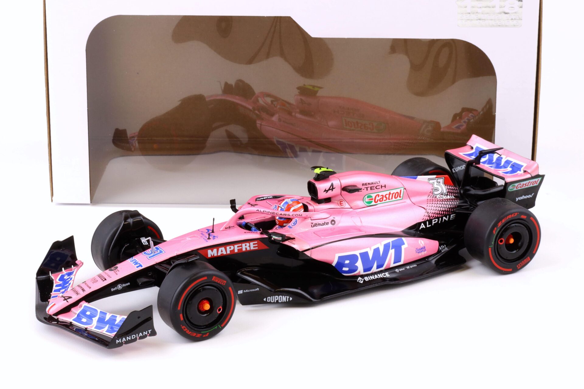 1:18 Solido Alpine A522 F1 Arabia Saoudia GP 2022 E.Ocon BWT pink