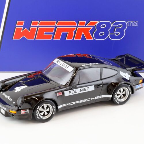1:18 WERK83 Porsche 911 Carrera 3.0 RSR #4 IROC Riverside 1973 Follmer black - Image 1