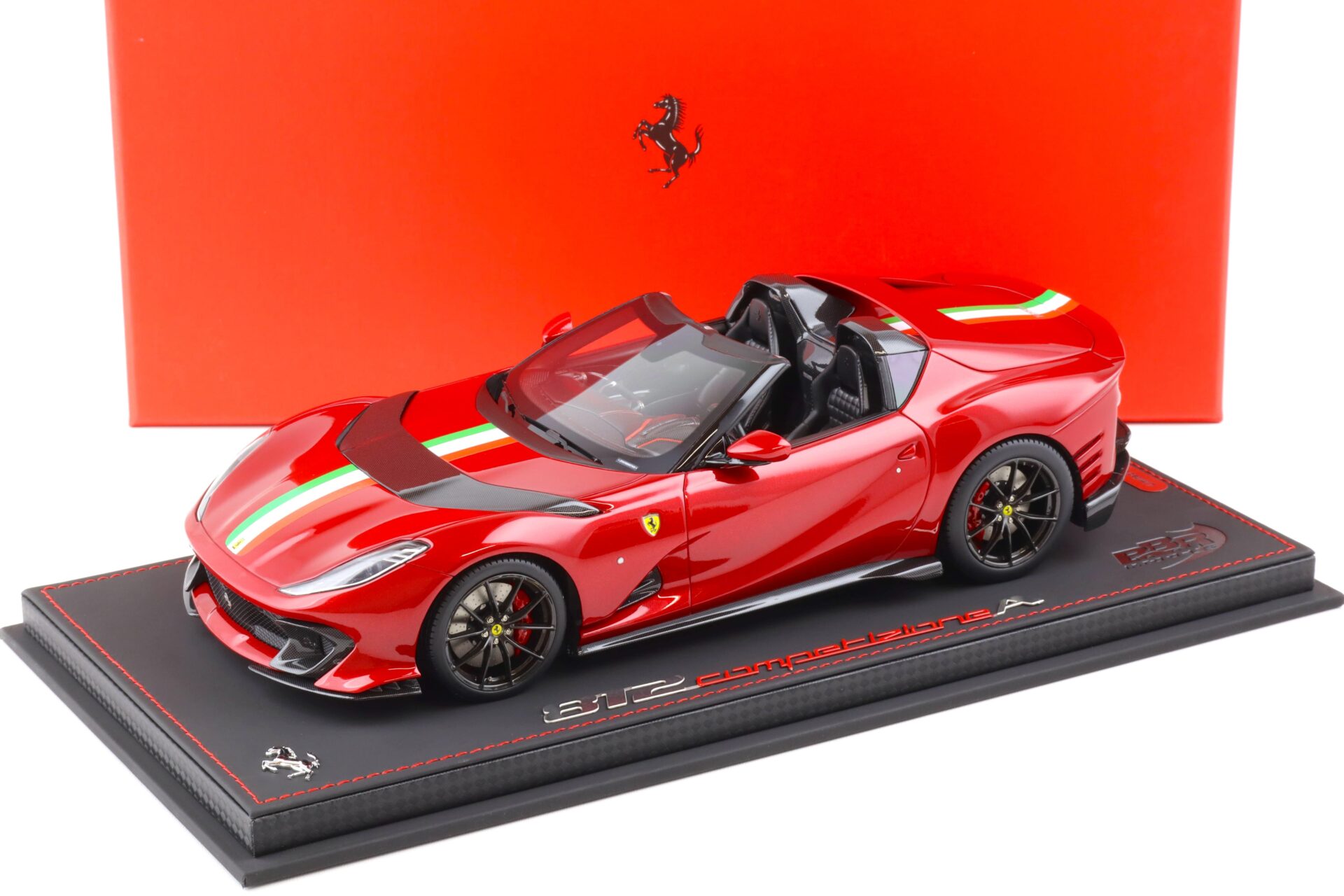 1:18 BBR Ferrari 812 Competizione Aperta Rosso Magma with display - Limited 48 pcs.