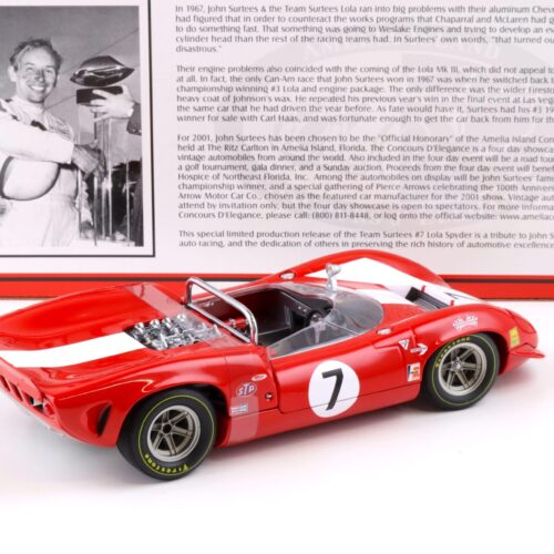 1:18 GMP 1967 Lola Spyder Team Surtees #7 John Surtees Amelia Island red 12004-1