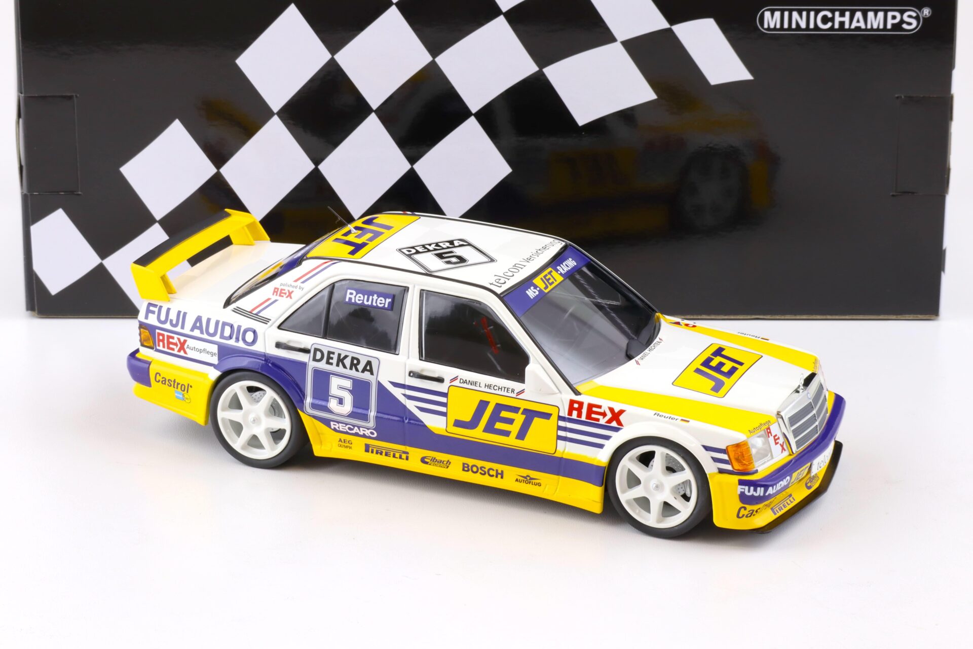 1:18 Minichamps Mercedes 190E 2.5-16V EVO1 Team MS-JET #5 Manuel Reuter DTM 1989