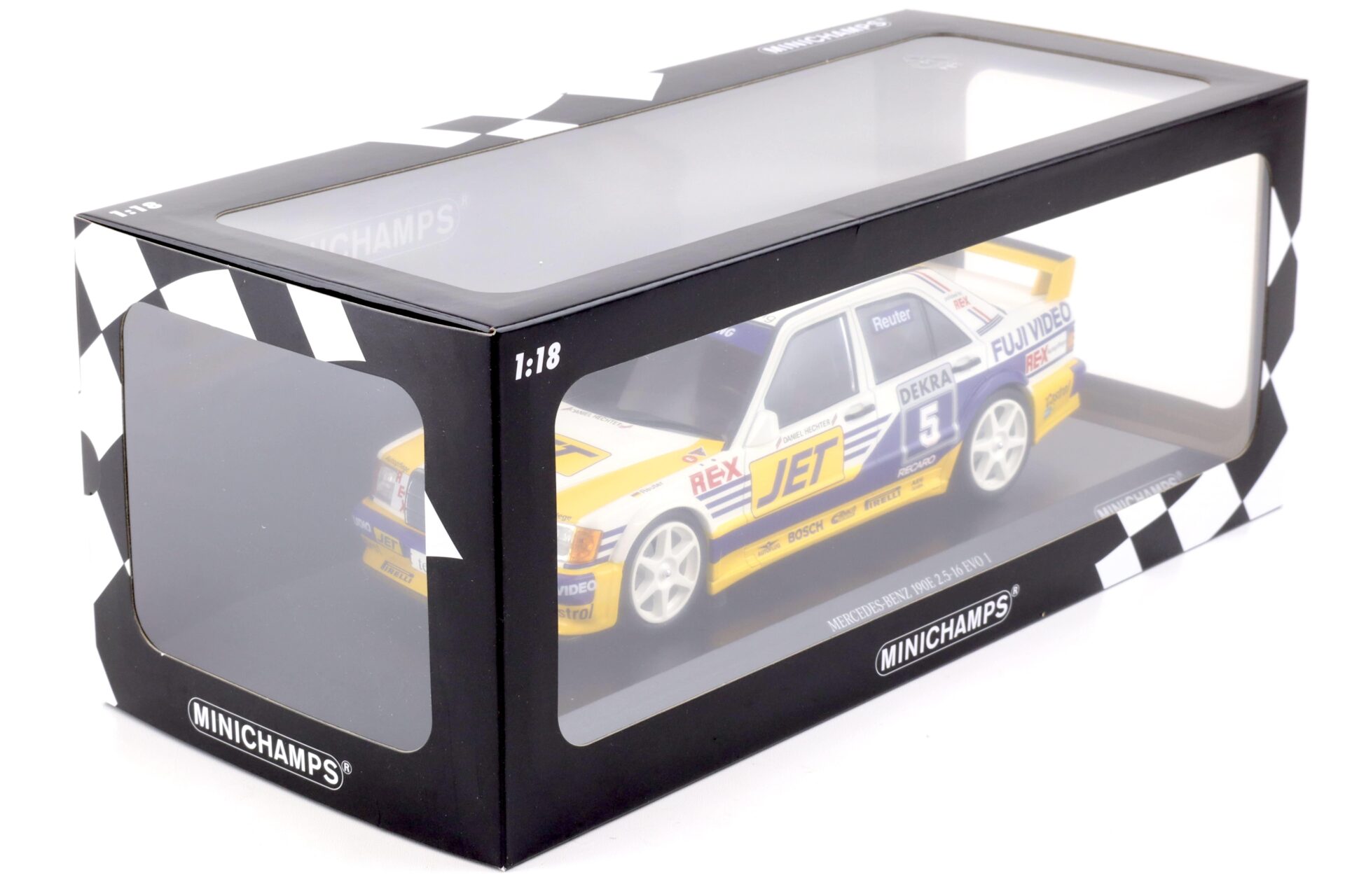 1:18 Minichamps Mercedes 190E 2.5-16V EVO1 Team MS-JET #5 Manuel Reuter DTM 1989