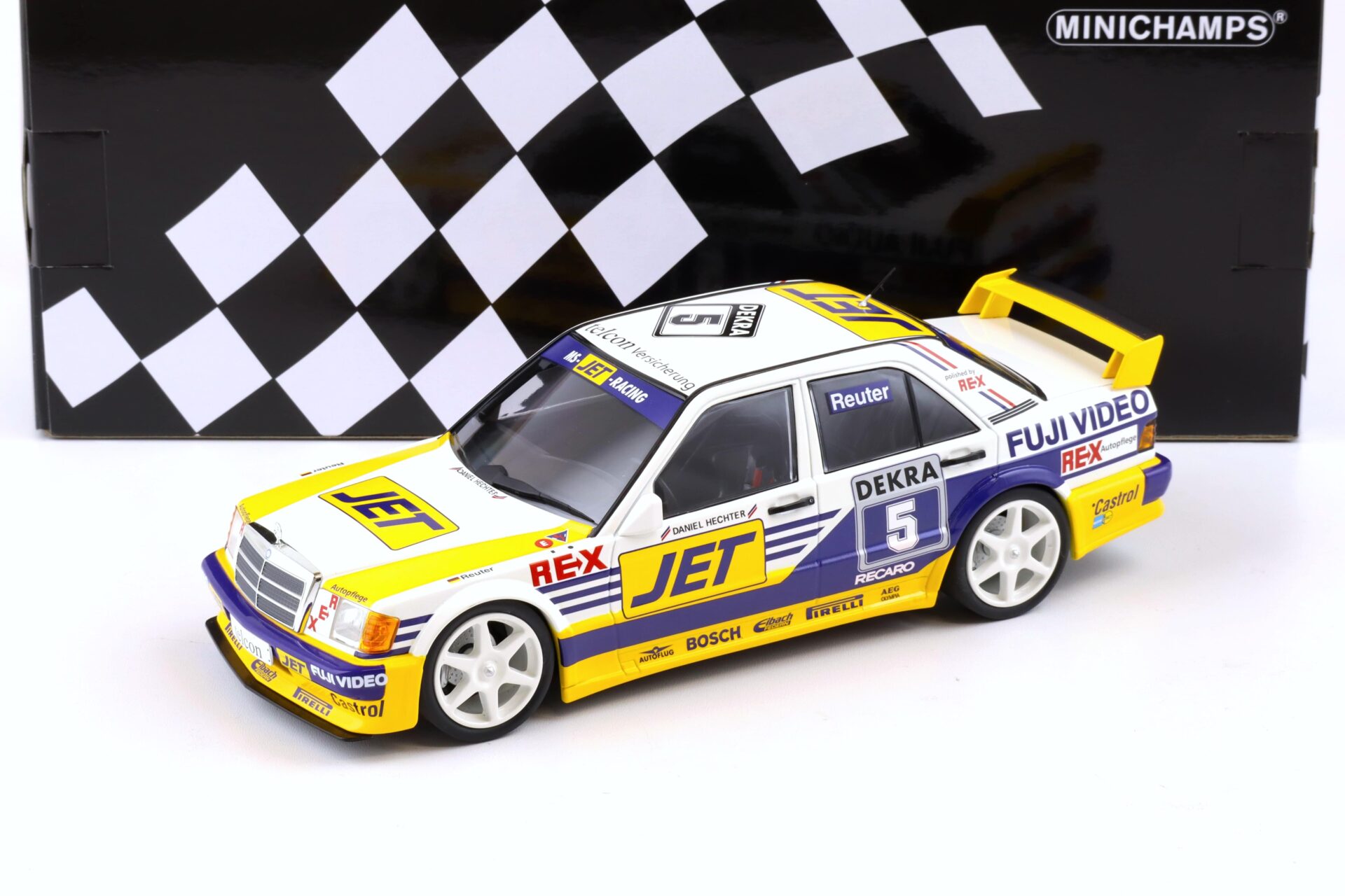 1:18 Minichamps Mercedes 190E 2.5-16V EVO1 Team MS-JET #5 Manuel Reuter DTM 1989