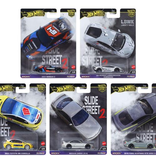 1:64 Hot Wheels Slide Street 2024 Car Culture Premium Pack 5 pcs. 977H Nissan, Ford