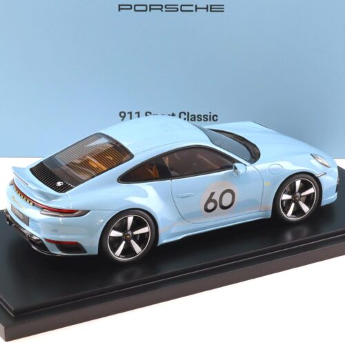1:18 Spark Porsche 911 (992) Sport Classic Coupe Meissen blue 2022 WAP DEALER - Image 3