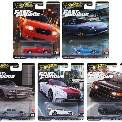 1:64 Hot Wheels Premium 2024 Fast & Furious SET 5 pcs. Ford, Bentley 979H