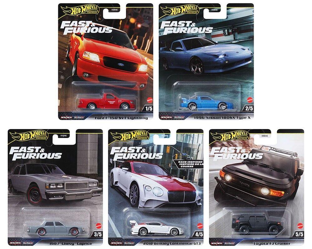 1:64 Hot Wheels Premium 2024 Fast & Furious SET 5 pcs. Ford, Bentley 979H
