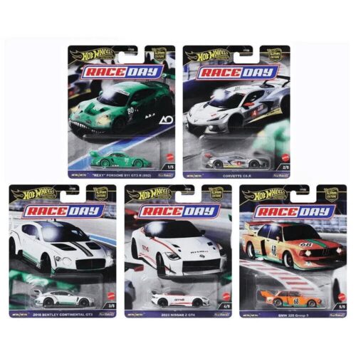 1:64 Hot Wheels Premium 2024 Race Day Car Culture Set 5 pcs. 967D Rexy Porsche, BMW