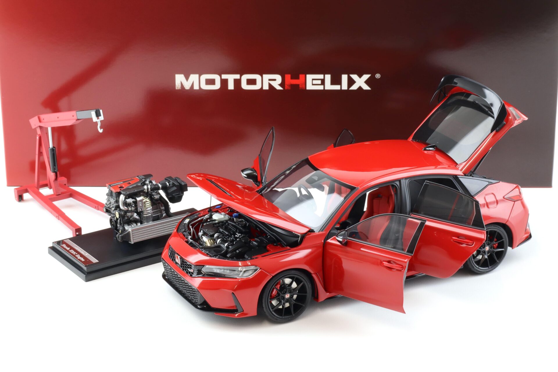 1:18 Motorhelix Honda Civic Type R (FL5) Rallye red 2022 M85304