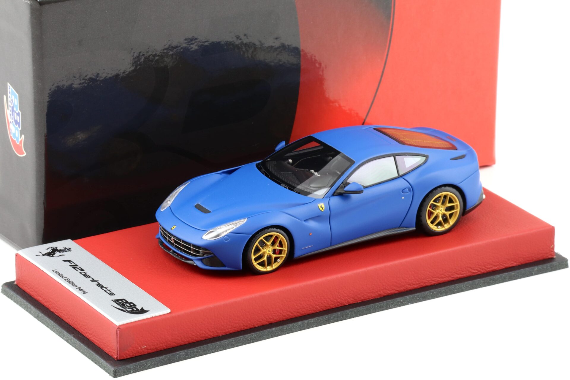 1:43 BBR Ferrari F12 Berlinetta Azzurro Dino blue matt - Limited 10 pcs.