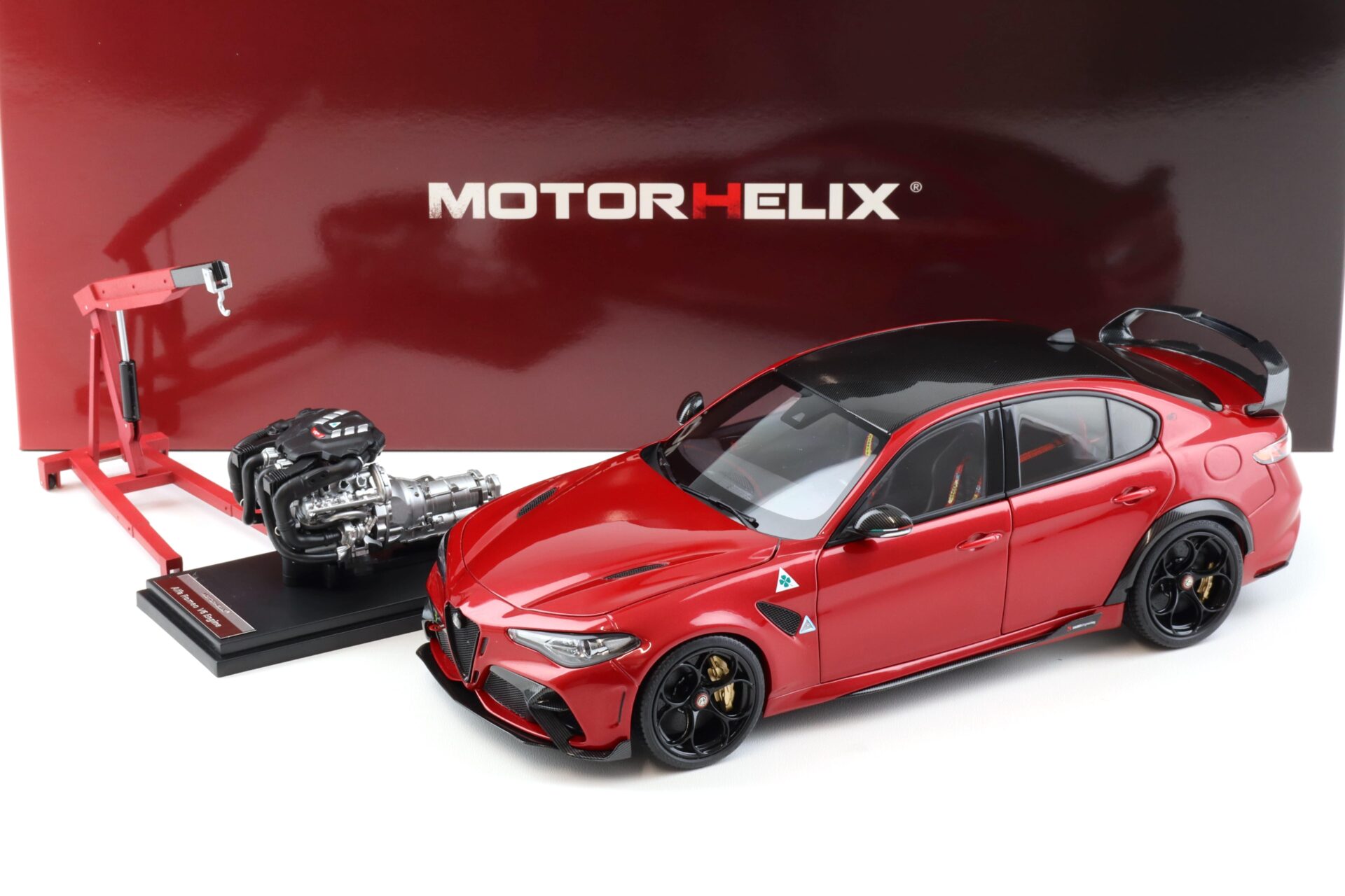 1:18 Motorhelix Alfa Romeo Giulia GTAm Rosso GTA red + engine Die-Cast M89007
