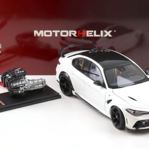 1:18 Motorhelix Alfa Romeo Giulia GTAm Bianco Trofed white + engine Die-Cast M89006