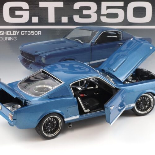 1:18 ACME 1965 Shelby GT350R PRO TOURING Coupe blue metallic/ white stripes - Image 4