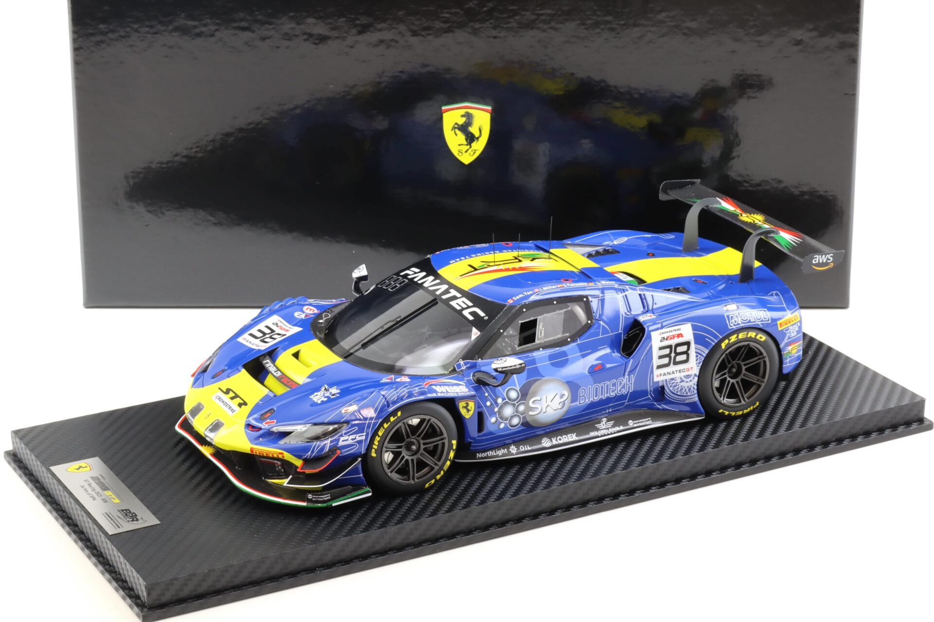 1:18 BBR Competition Ferrari 296 GT3 ST Racing 24h SPA 2023 #38 Sam.Tan/ Miller