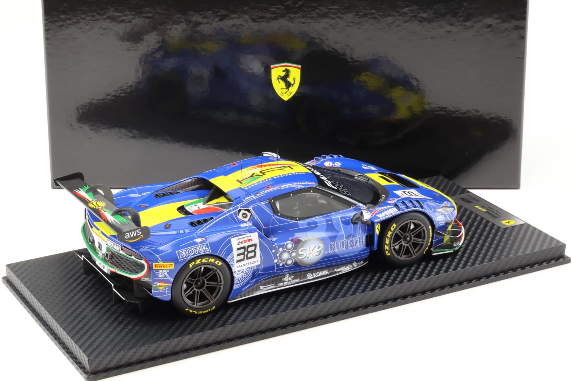 1:18 BBR Competition Ferrari 296 GT3 ST Racing 24h SPA 2023 #38 Sam.Tan/ Miller