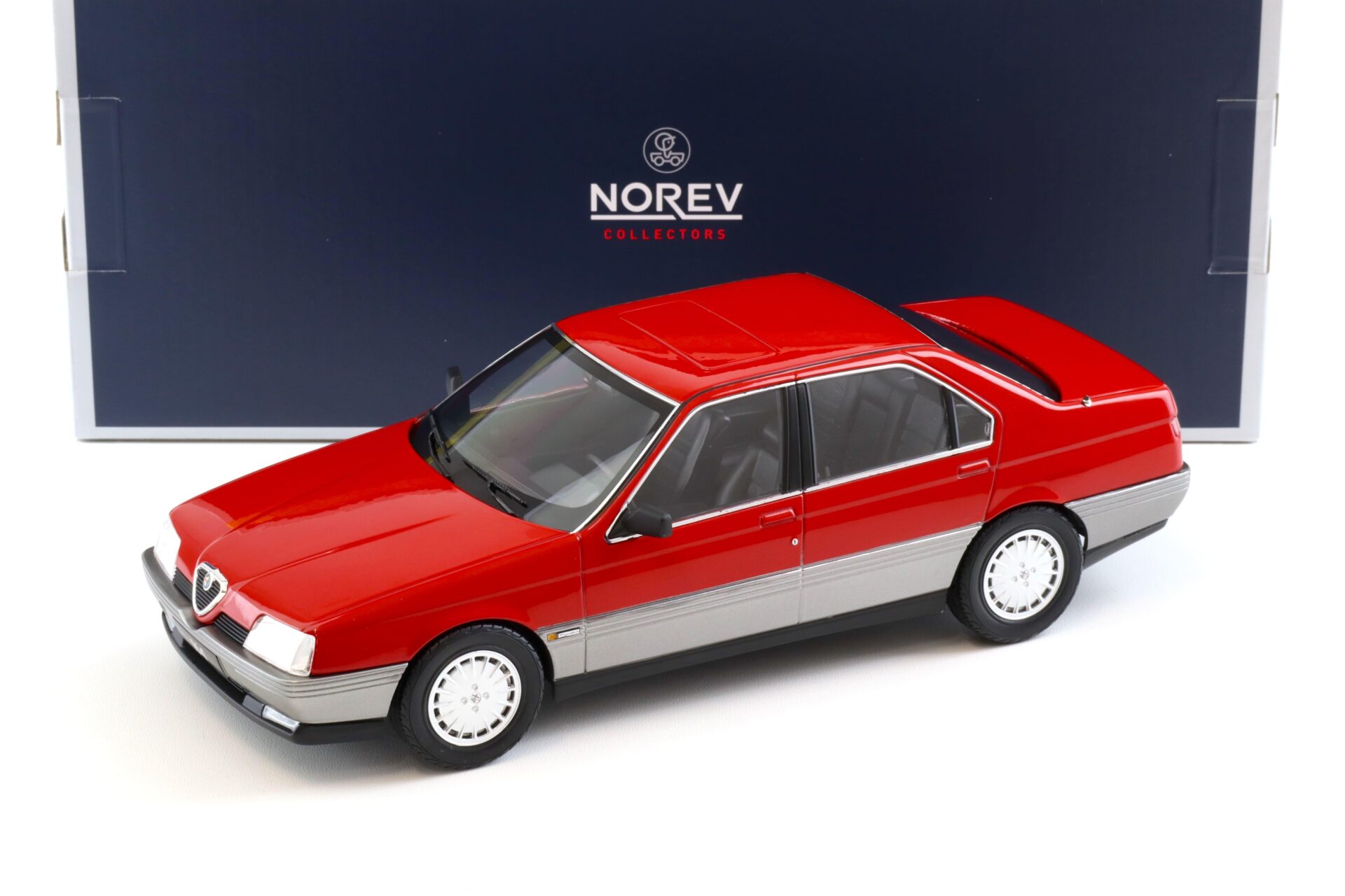 1:18 Norev Alfa Romeo 164 Limousine 1991 Rosso Alfa red/ grey metallic