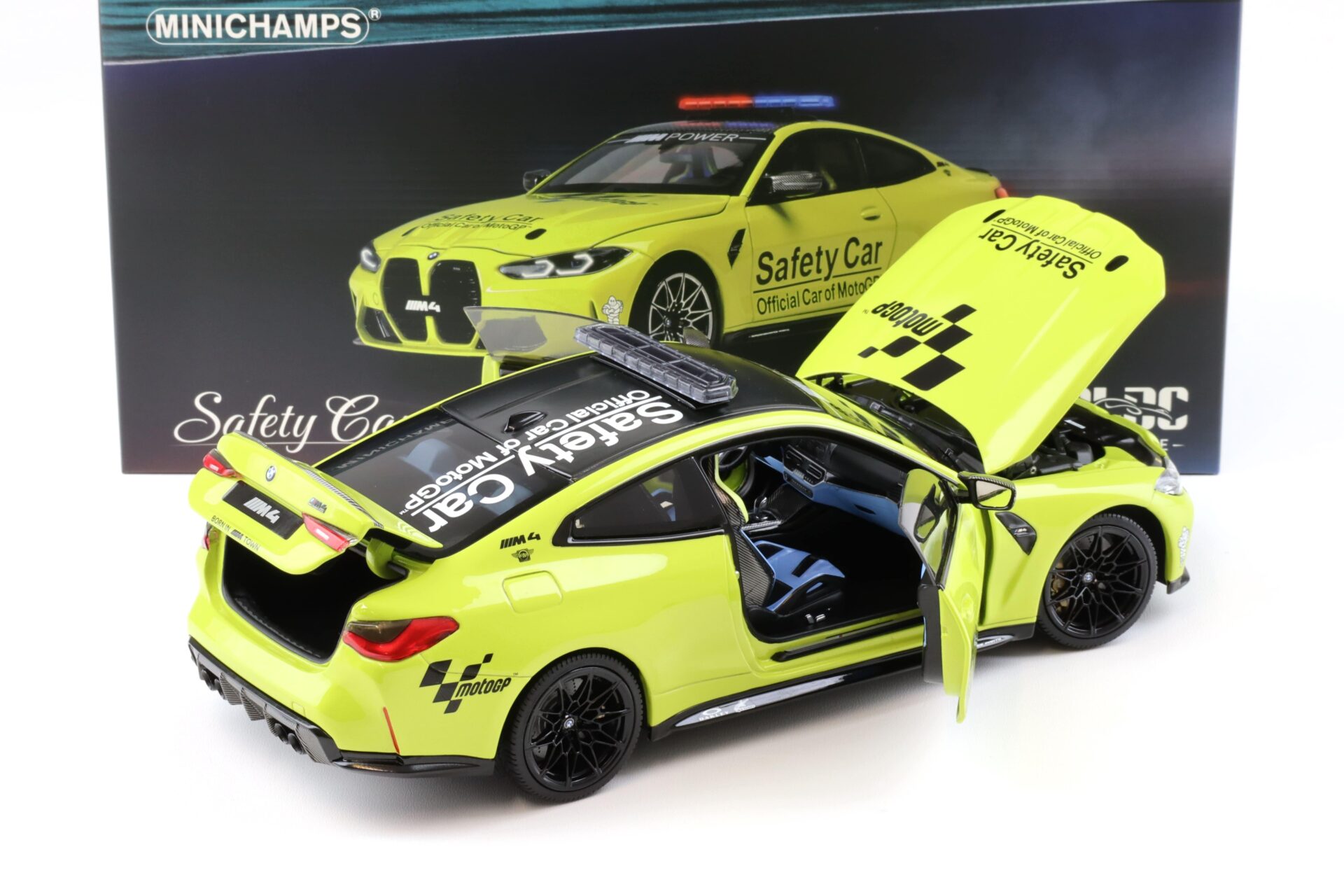 1:18 Minichamps BMW M4 (G82) Coupe 2020 Sao Paulo yellow Safety Car MotoGP