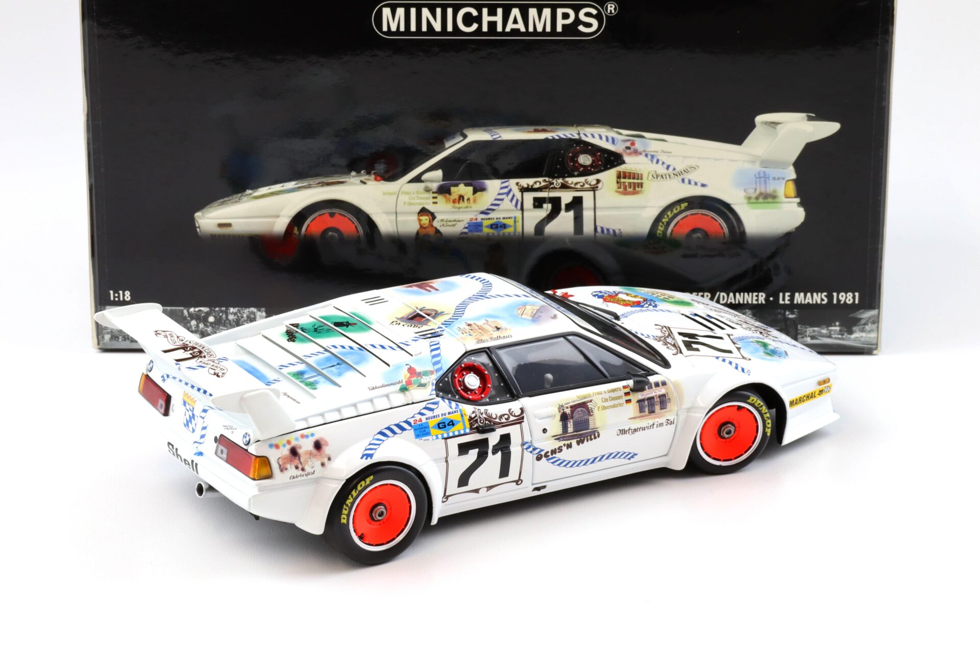 1:18 Minichamps BMW M1 Procar München v.Bayern/ Oberdorfer 24h Le Mans 1981