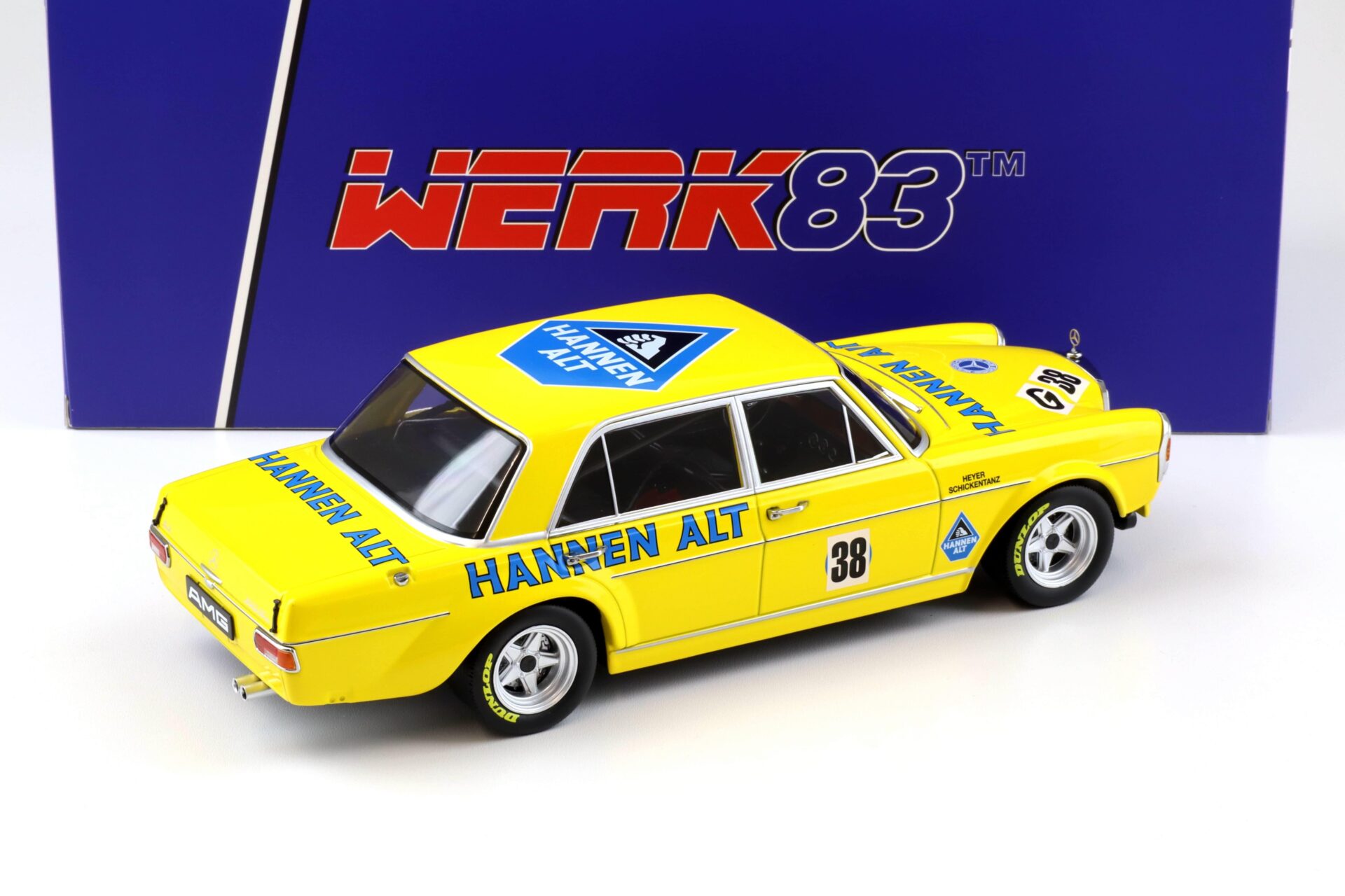 1:18 WERK83 Mercedes AMG 300 SEL 6.8 #38 Final Season Hockenheim 1971 Heyer