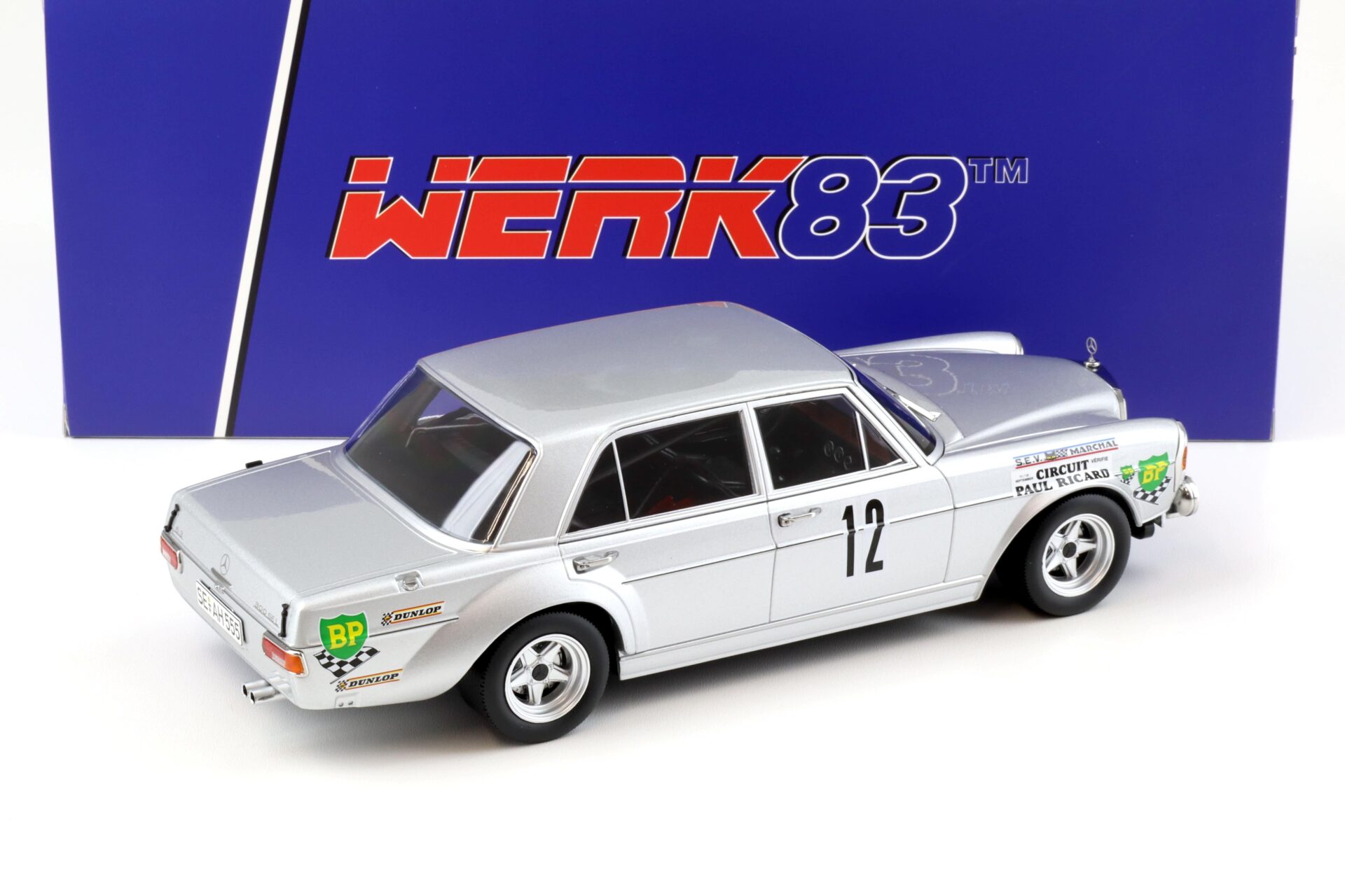 1:18 WERK83 Mercedes AMG 300 SEL 6.8 - 12h Paul Ricard 1971 #12 Behrmann/Jabouille/Dolhem