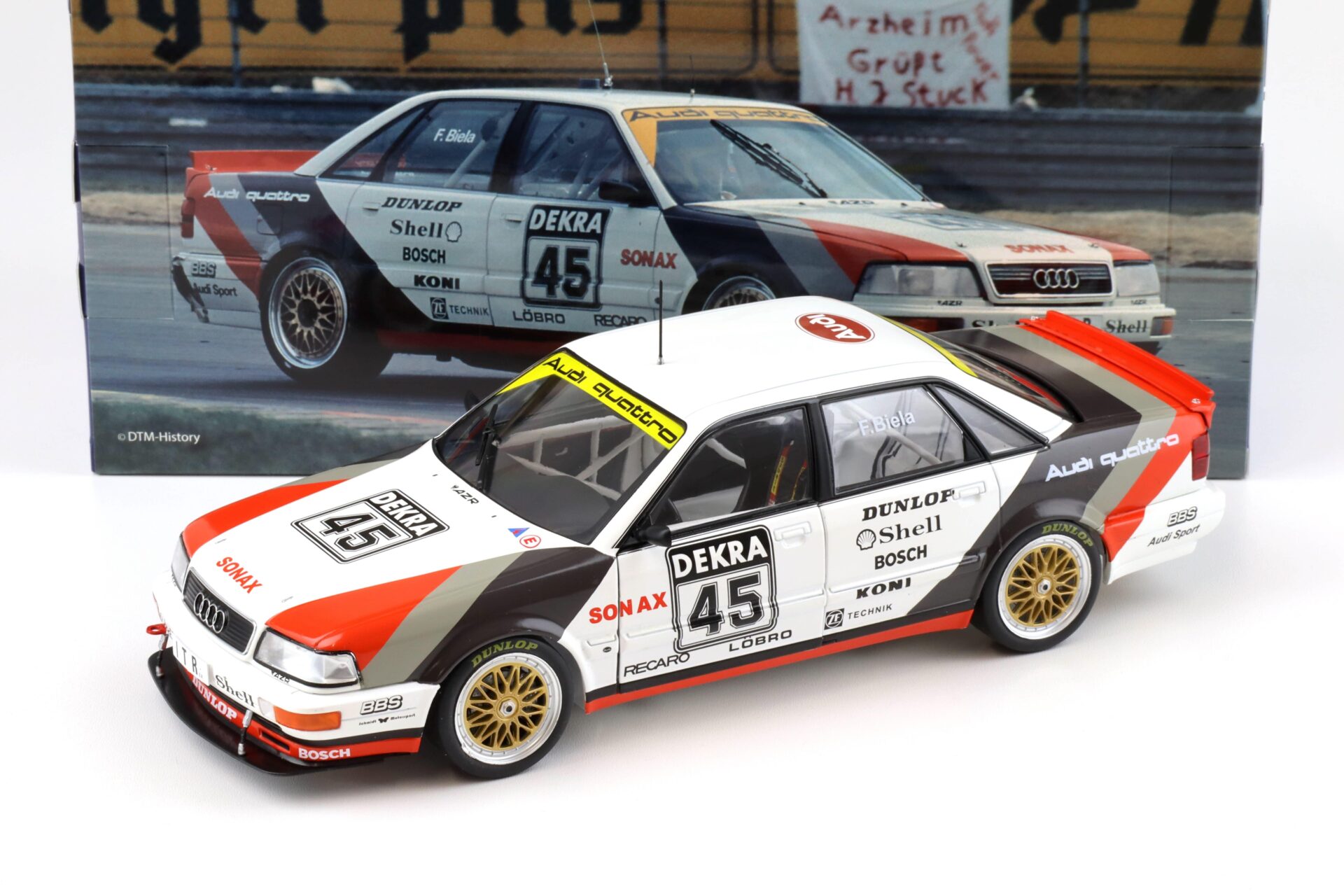 1:18 WERK83 Audi V8 Quattro DTM Champion 1991 #45 Frank Biela white