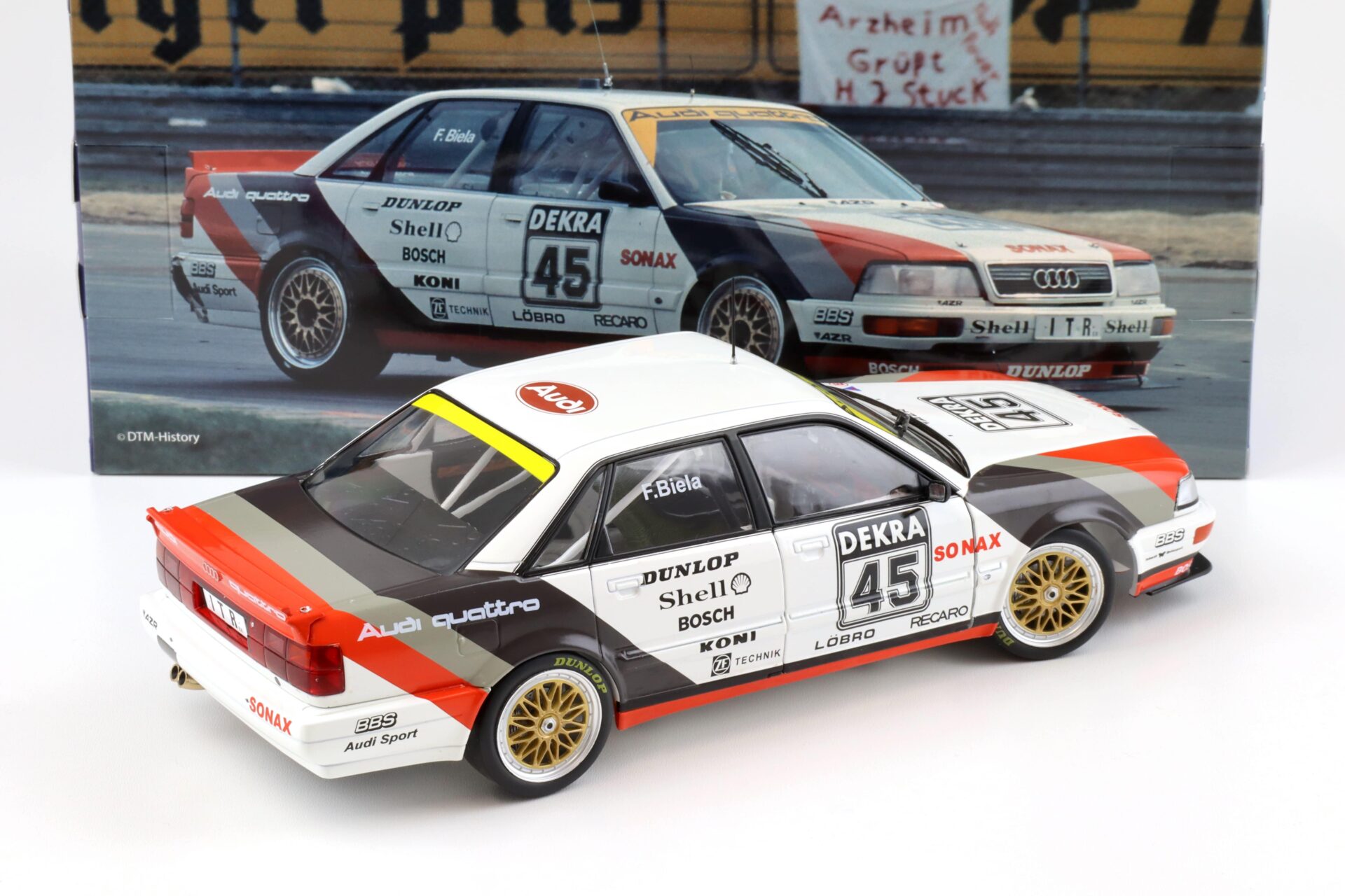 1:18 WERK83 Audi V8 Quattro DTM Champion 1991 #45 Frank Biela white