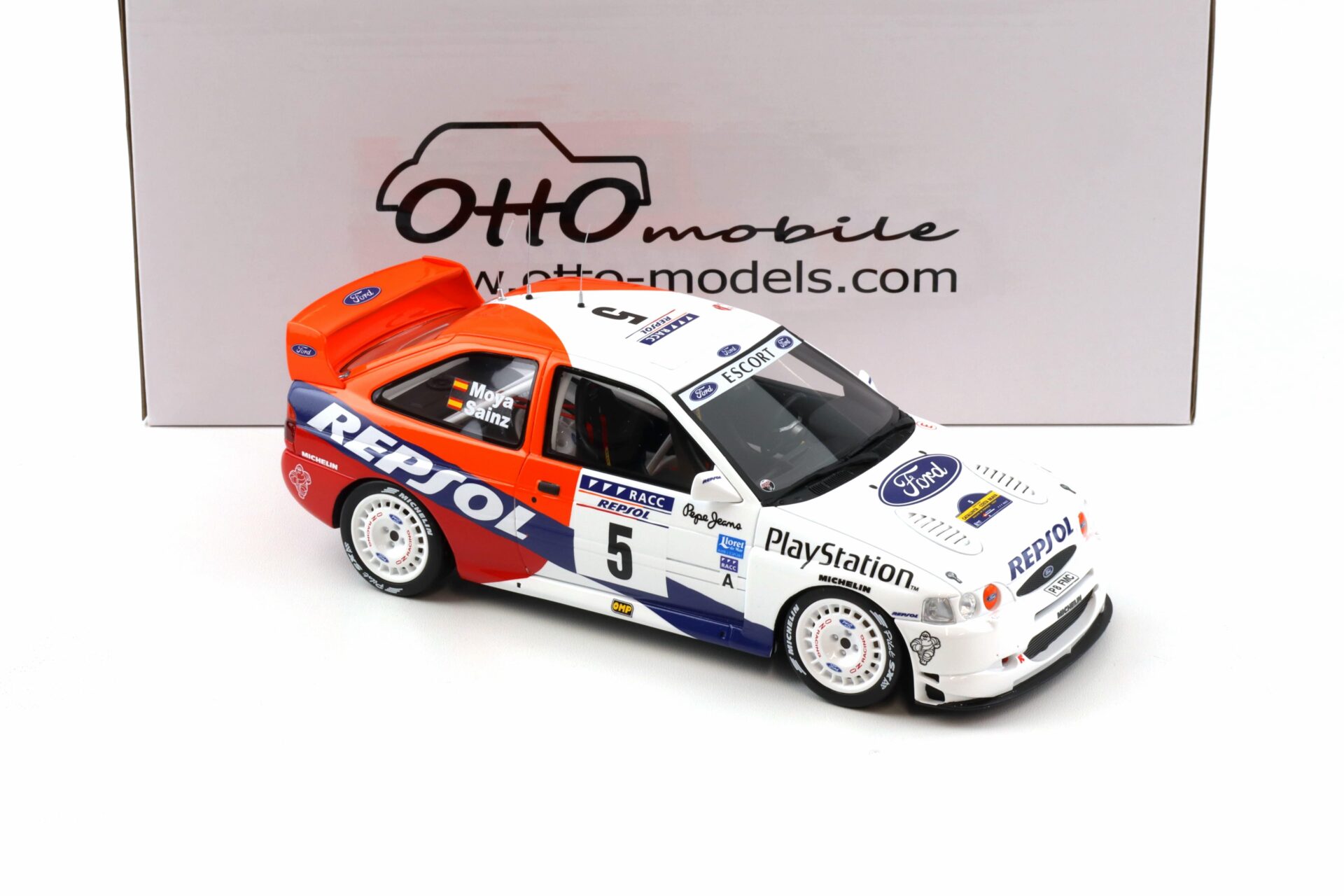 1:18 OTTO mobile OT1179 Ford Escort WRC #5 Rally Catalunya 1997 C.Sainz Repsol