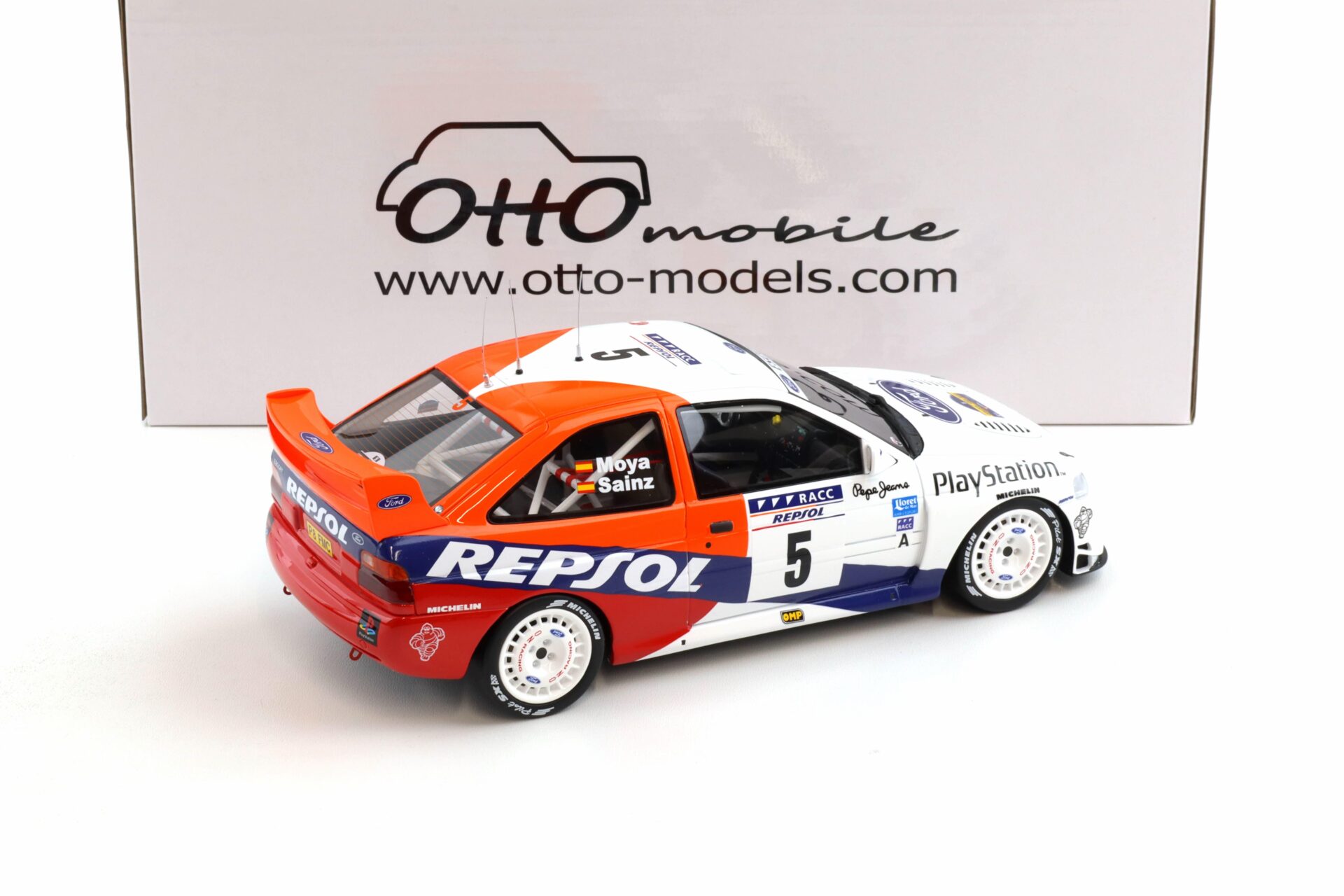 1:18 OTTO mobile OT1179 Ford Escort WRC #5 Rally Catalunya 1997 C.Sainz Repsol
