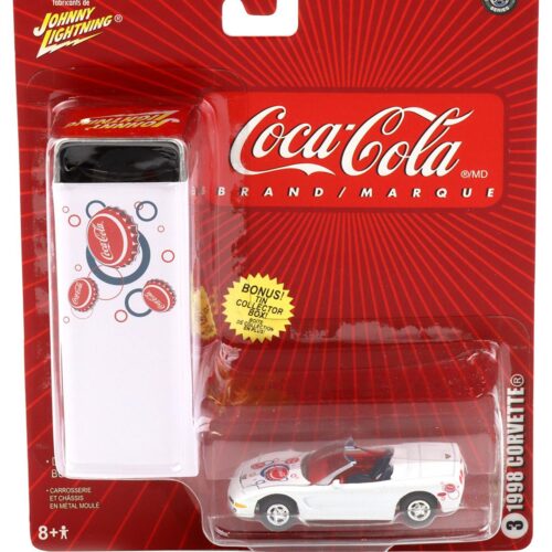 1:64 Johnny Lightning 1998 Corvette white Coca Cola Brand