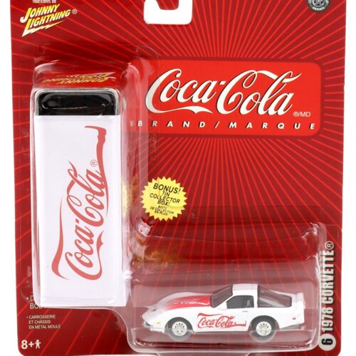 1:64 Johnny Lightning 1978 Corvette white/ red Coca Cola Brand