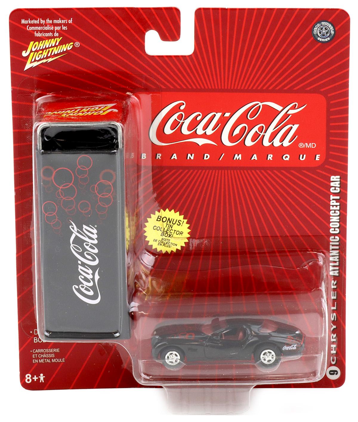 1:64 Johnny Lightning Chrysler Atlantic Concept Car black Coca Cola Brand