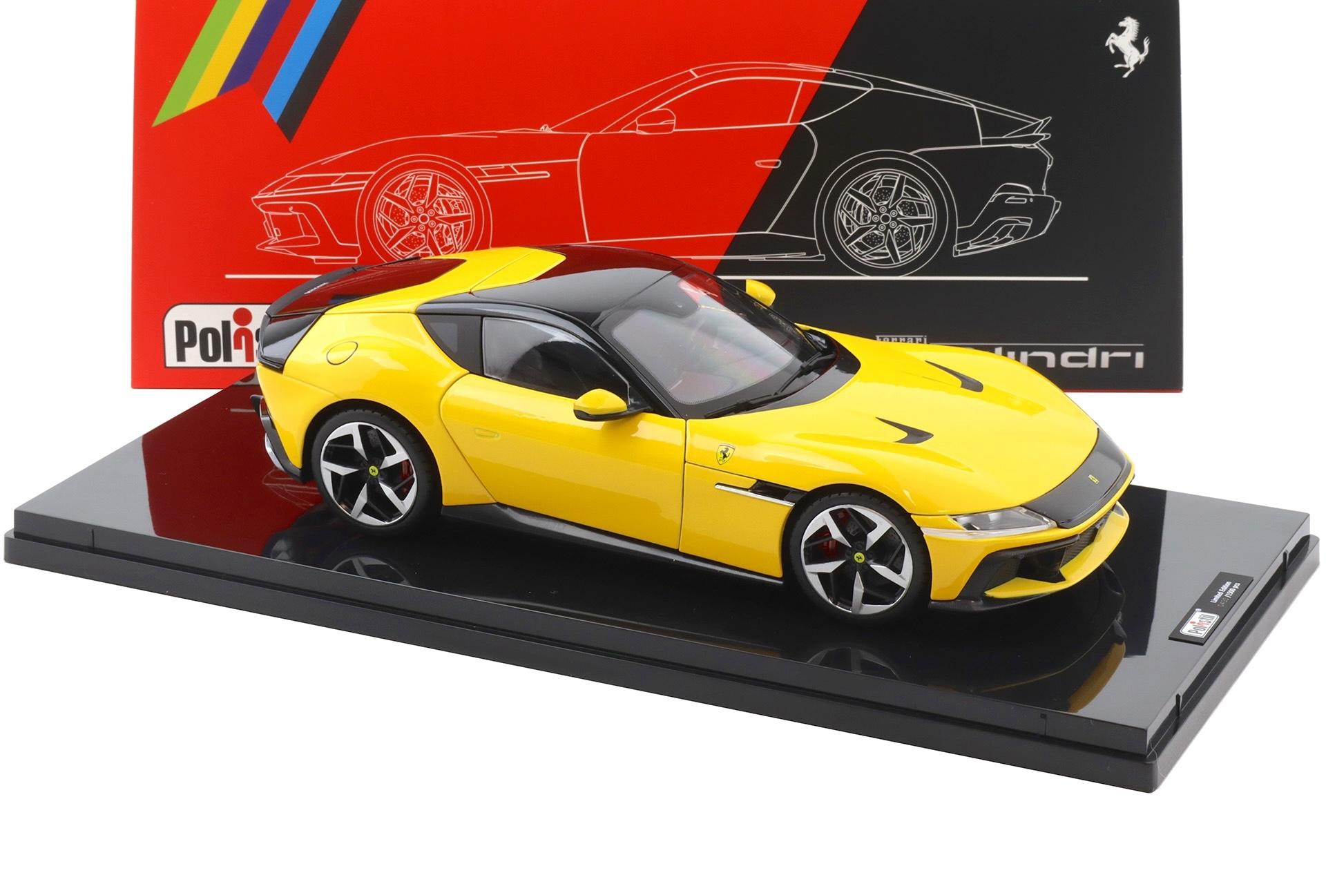 1:18 Polistil Ferrari 12Cilindri Coupe 2024 Modena yellow with Showcase Limited