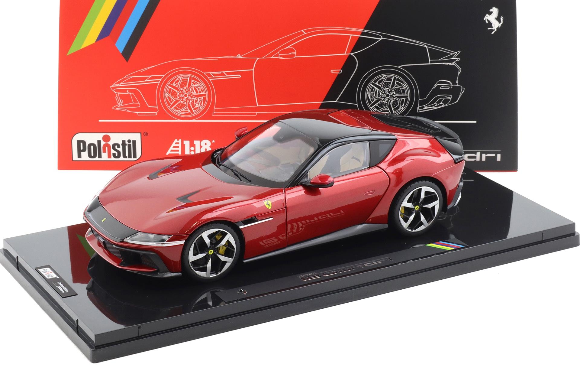 1:18 Polistil Ferrari 12Cilindri Coupe 2024 Rosso Imola red with Showcase Limited