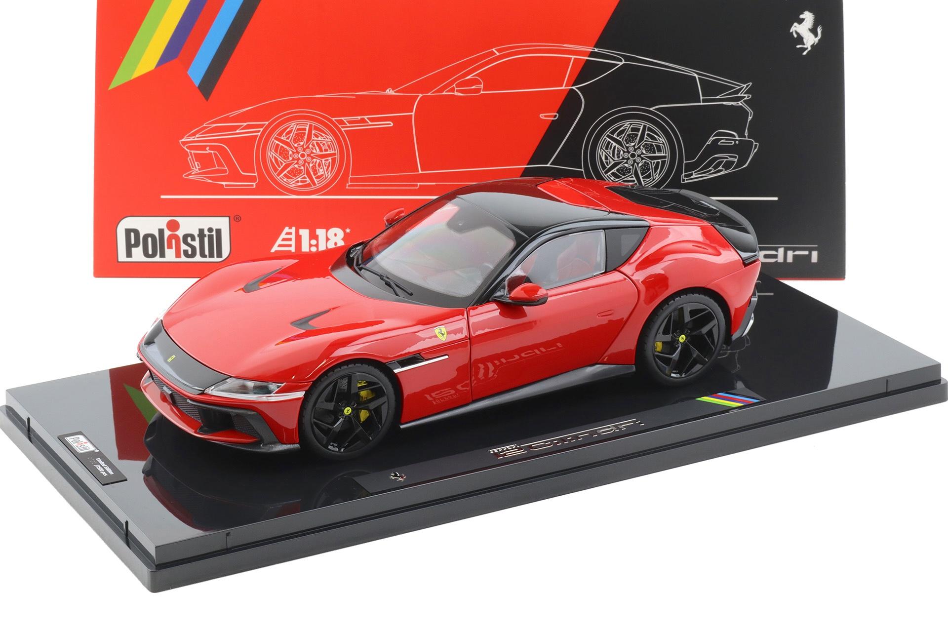 1:18 Polistil Ferrari 12Cilindri Coupe 2024 Rosso Corsa red with Showcase Limited