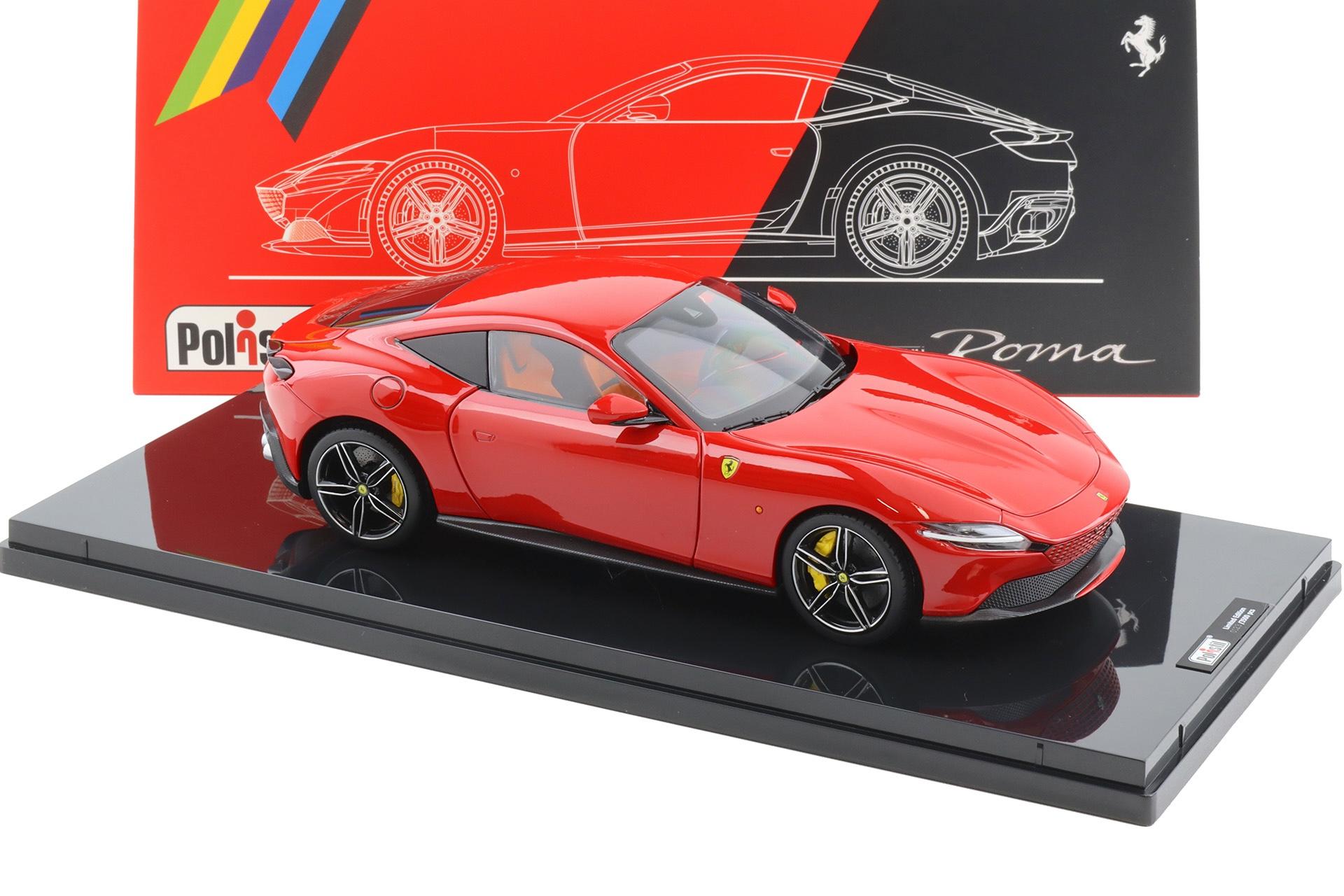 1:18 Polistil Ferrari Roma Coupe 2019 Rosso Corsa red with Showcase Limited