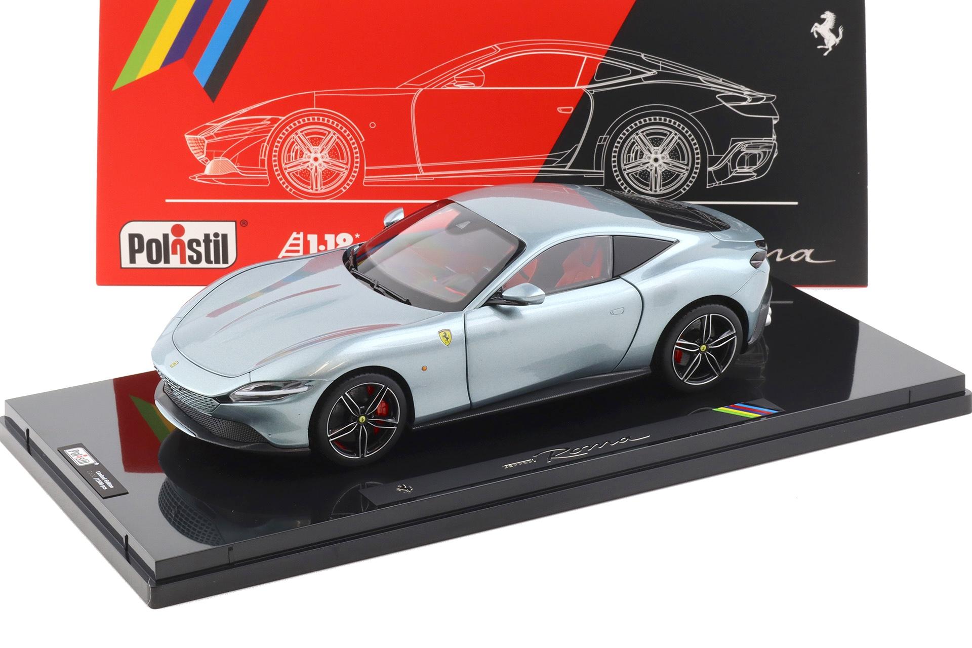 1:18 Polistil Ferrari Roma Coupe 2019 Grigio Titan grey metallic with Showcase Limited
