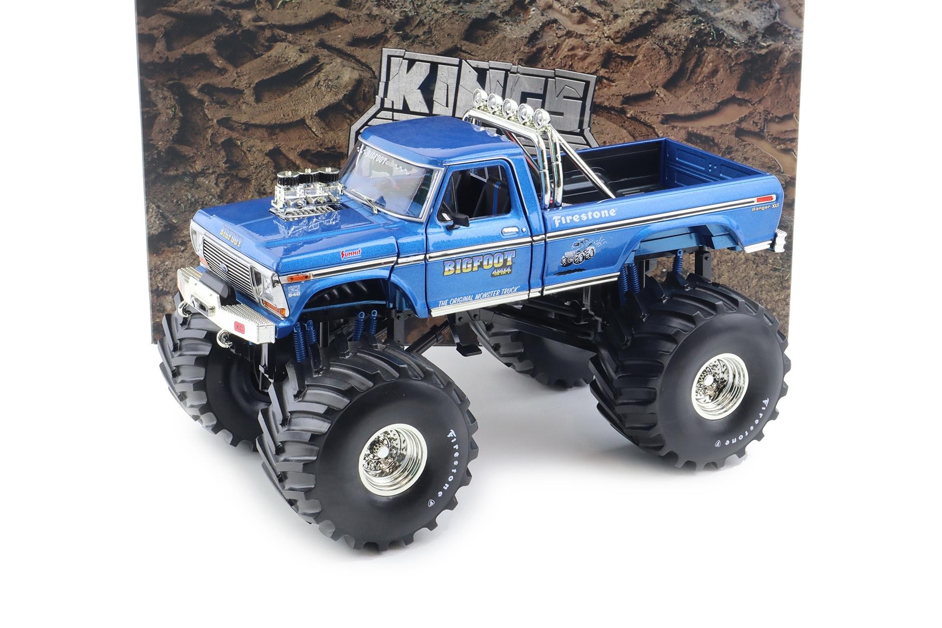 1:18 Greenlight 1974 Ford F-250 Bigfoot Monster Truck The Original blue metallic
