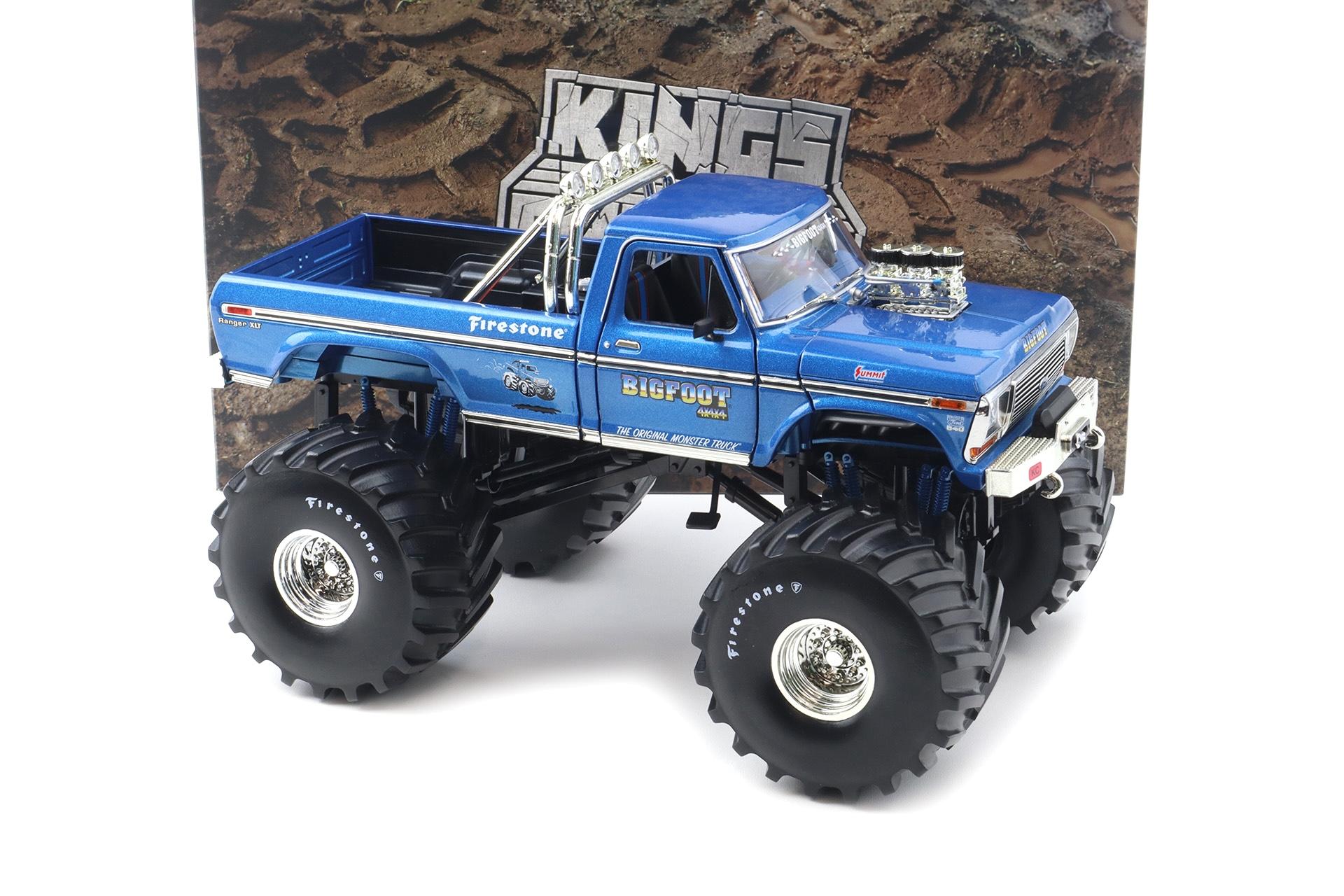 1:18 Greenlight 1974 Ford F-250 Bigfoot Monster Truck The Original blue metallic