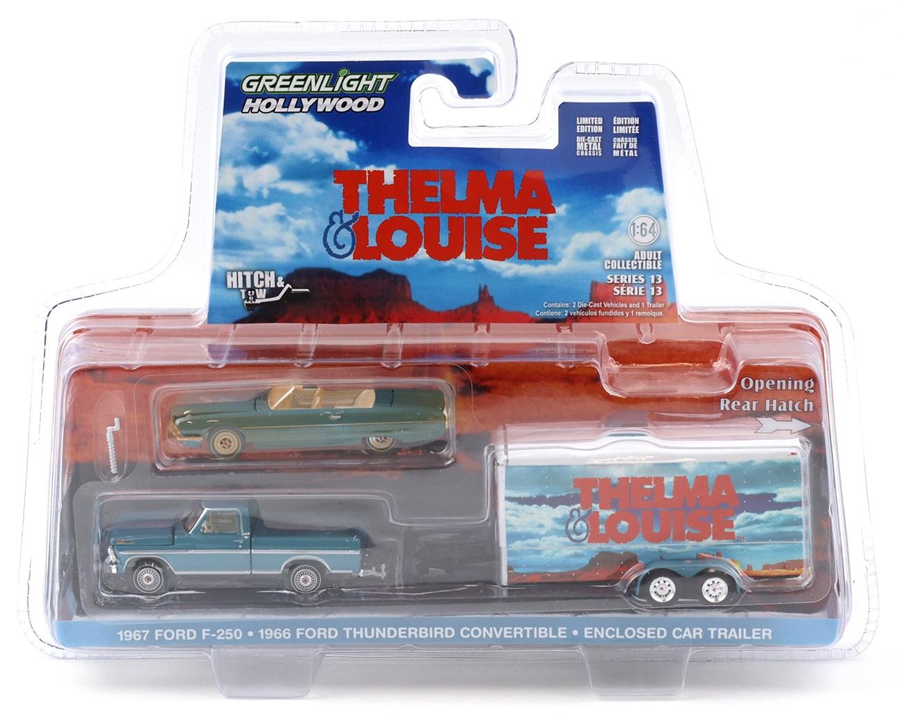 1:64 Greenlight Hollywood Hitch&Tow Thelma Louise Ford F-250 + Ford Thunderbird